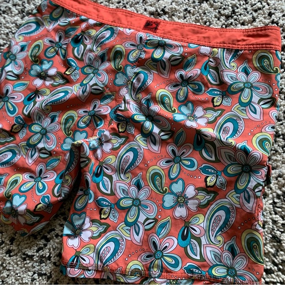 Maui Rippers Orange Abstract Floral Print Lightweight Stretch Board Shorts 16 - Picture 11 of 12